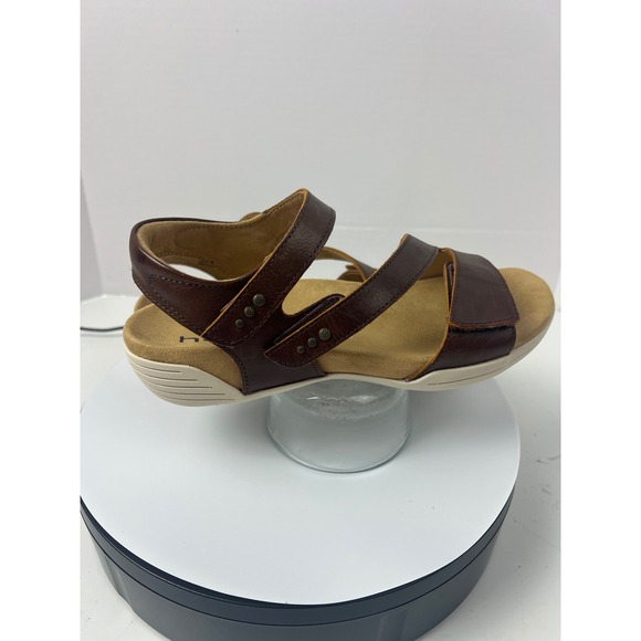 Halsa Denia Brown Leather Comfortable Arch Support Orthopedic Sandals Women 8W - Picture 7 of 17